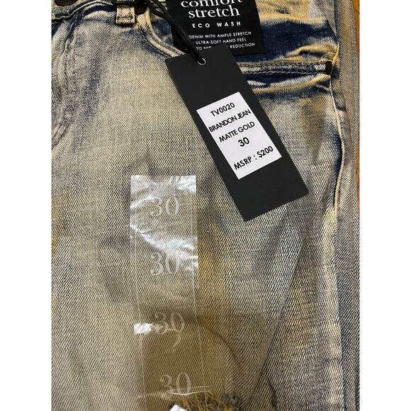 Si Tu Veux Brandon Jean’s Matte Gold Size 30 New - Picture 4 of 5